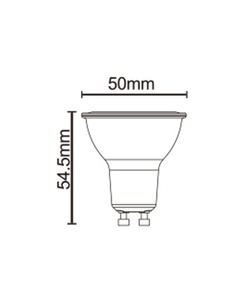 BOMBILLA LED - GU10 - 2,4W – 3000K -  390 LM